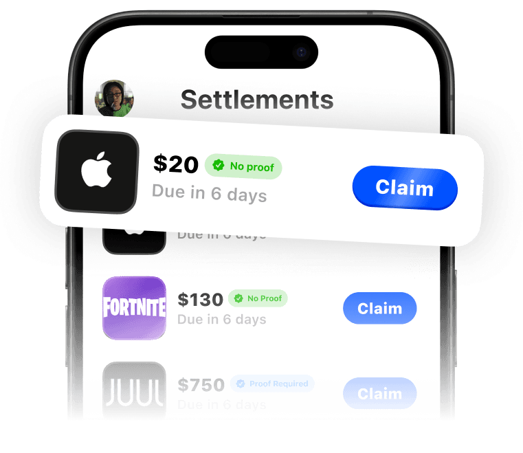 Settlements App Screenshot